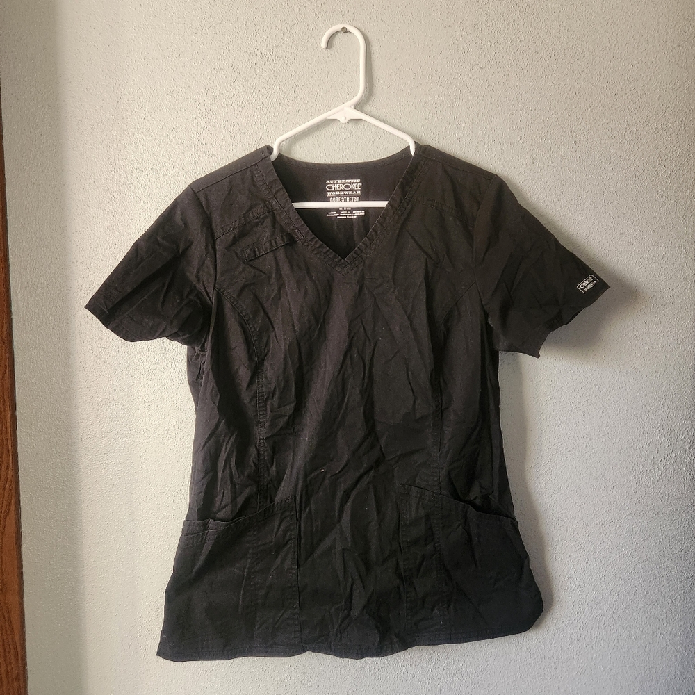 Cherokee Black Scrub Top
